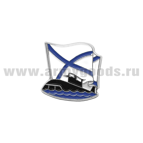 Значок мет. ПЛ и Андреевский флаг (сувенирный) на пимсе