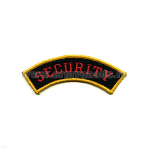 Нашивка на рукав дугов. вышит. Security (красн. буквы)