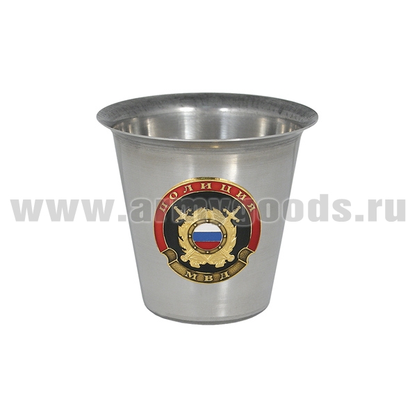 Стопка мет. (100/150 мл) с накладкой Полиция Охрана общественного порядка