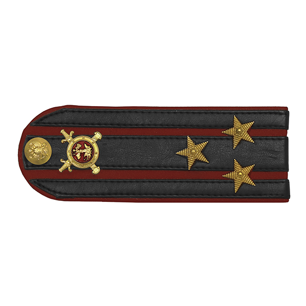 Погоны Полиции (кожзам) для кожаной куртки Полиции (укомпл. мет. фурнитурой) полковник