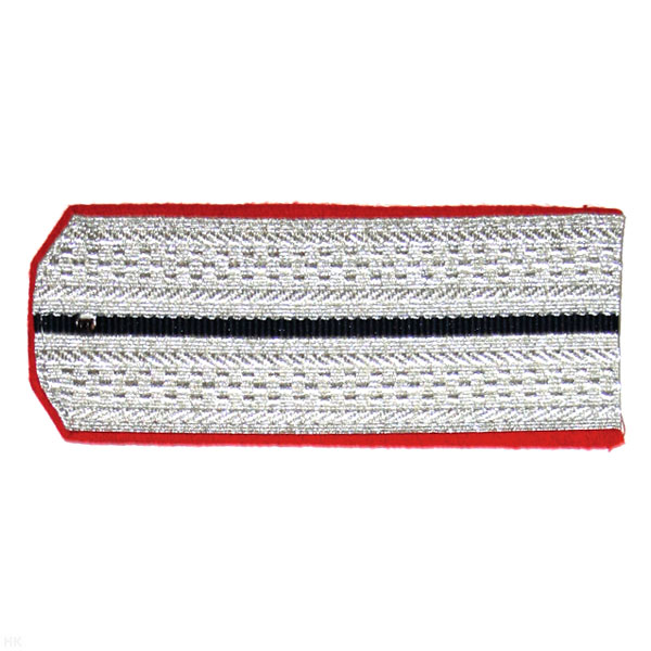 Погоны казачьи серебристые с красн. кантом с 1 темно-синим просв. (донское казачество)