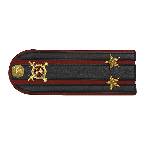 Погоны Полиции (кожзам) для кожаной куртки Полиции (укомпл. мет. фурнитурой) подполковник