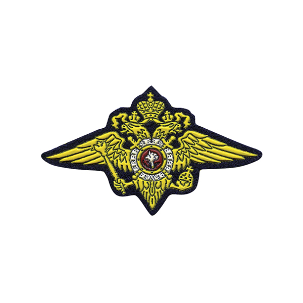 Нашивка пластизолевая нагрудная орел МВД (70x40 мм)