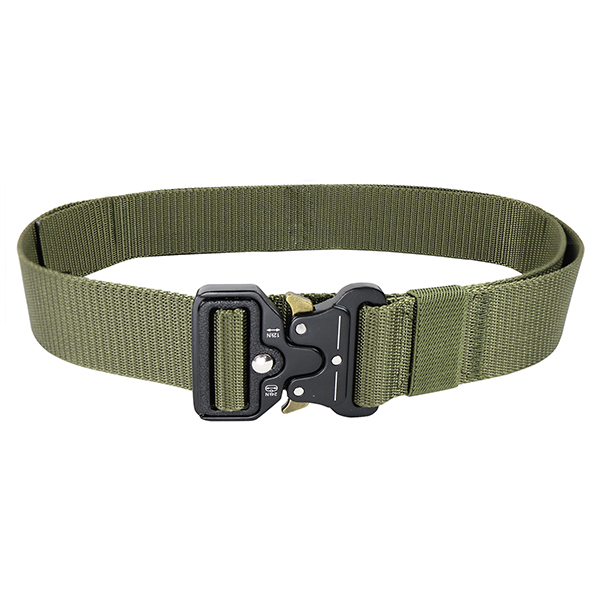 Ремень тактический (ширина 35 мм) оливковый с мет. пряжкой-"коброй"