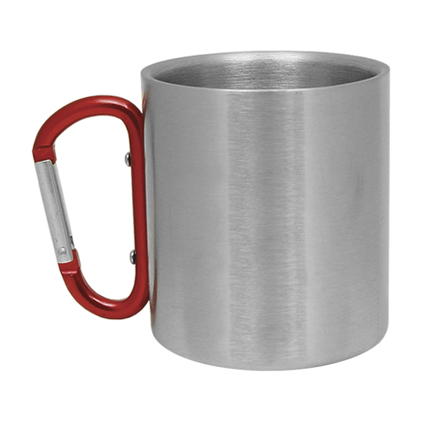Кружка с ручкой-карабином без рисунка