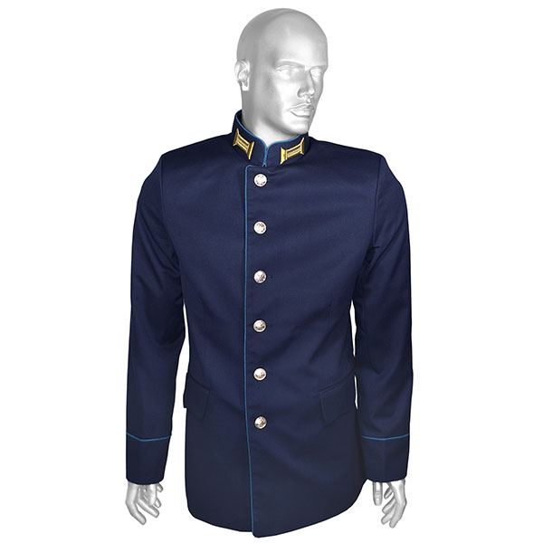 Китель мужской п/ш ВВС парадный синий (воротник-стойка) ТУ 858-6521-2018 ("маломерка")