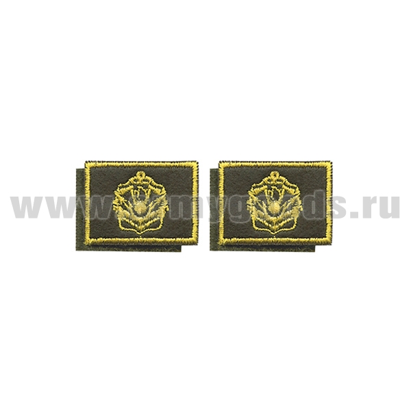 Нашивки вышит. Инженерные войска (нов/обр, желт.) петличные эмблемы на липучке