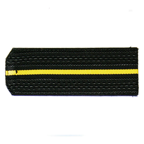 Погоны черн. 1 желт. пр. (на пластике)