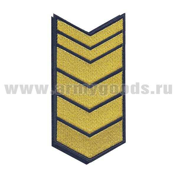 Нашивки вышит. (иссиня-черн. фон, желт. вышивка) для контрактников 22 год (на липучке)