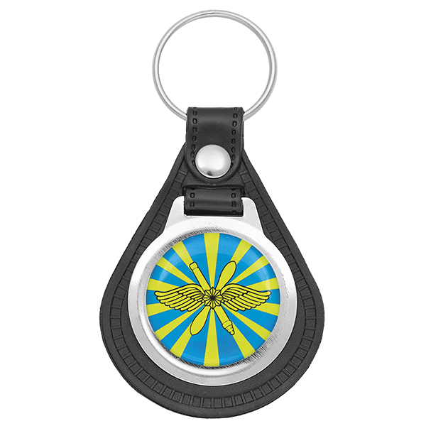 Брелок с эмблемой-смолой на виниловой подкладке ВКС (эмблема нов/обр)