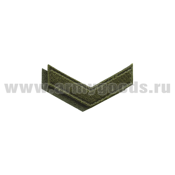 Нашивки вышит. (оливк. фон, оливк. вышивка) для контрактников 1 год (на липучке)