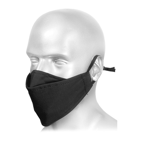 Маска тканевая двухслойная (с носиком) "Хищник" черная