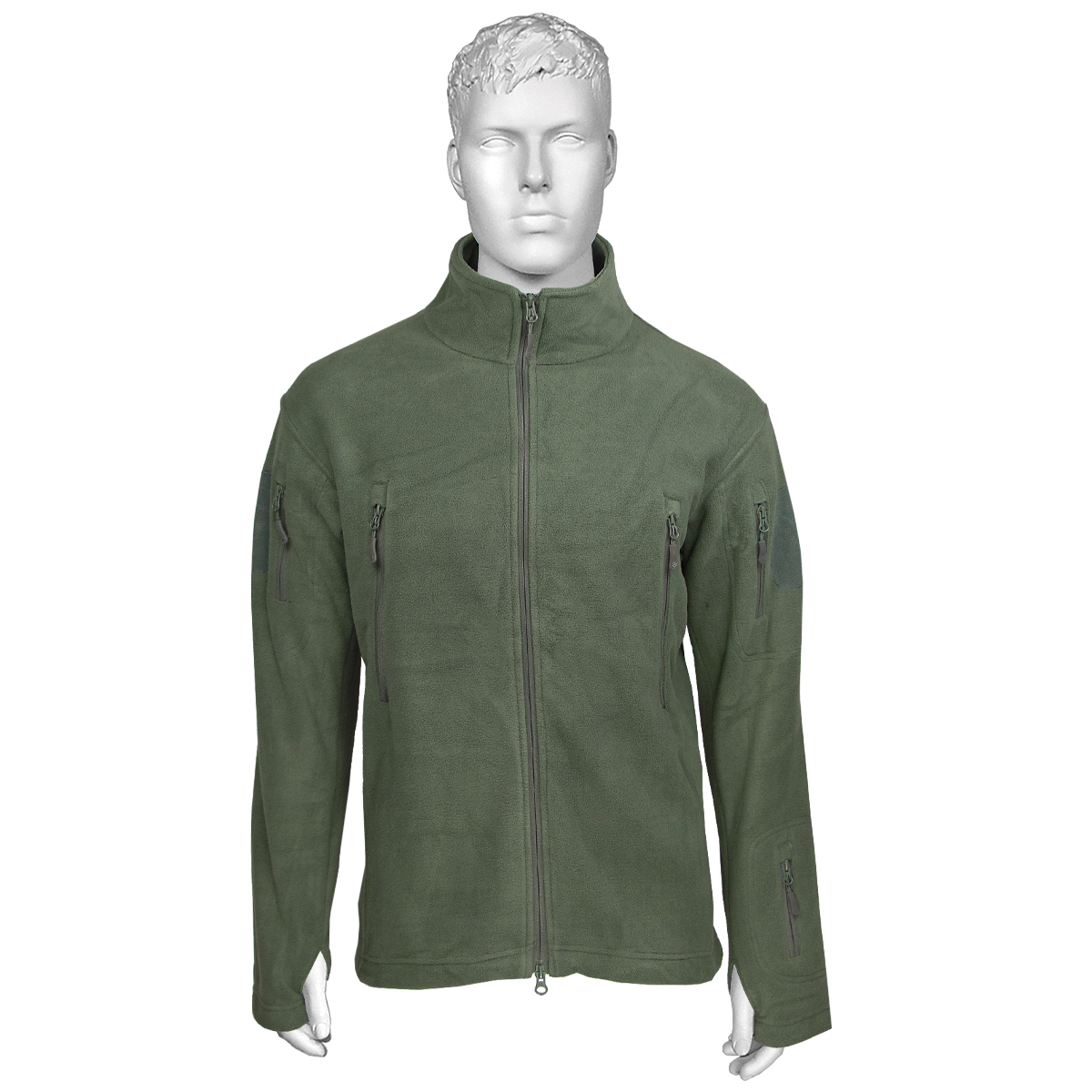 Кофта тактическая флисовая без капюшона оливковая (возможны небольшие констуктивные отличия)