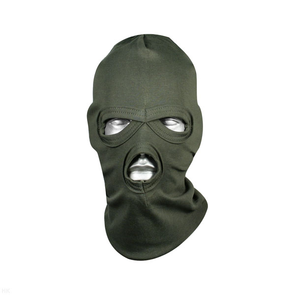 Маска х/б (отверстия для глаз и рта) оливковая (интерлок/кулирка по наличию)