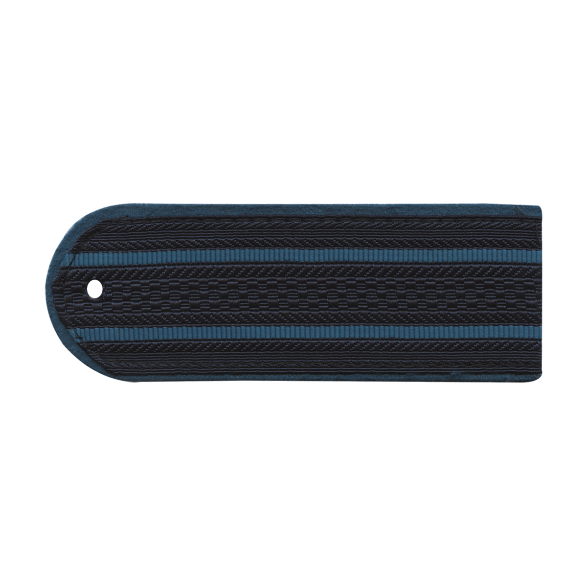 Погоны темно-синие (васильк. кант) 2 васильк. пр. Юстиция нов. обр. пластик