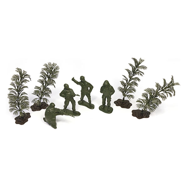 Набор игрушек пластмассовых "Антитеррор" (солдаты 4 шт, кусты 4 шт)