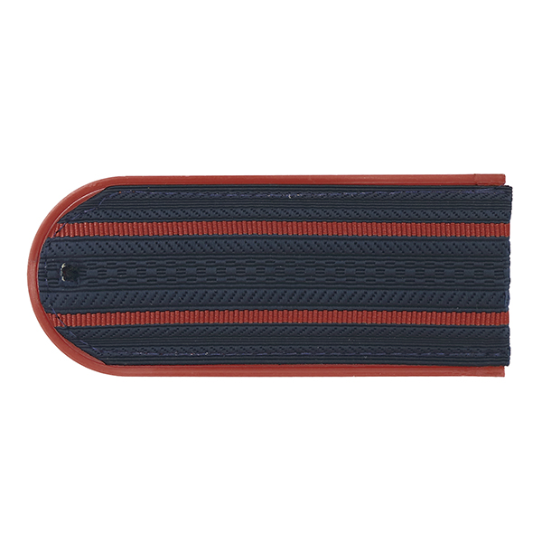 Погоны темно-синие (красн. кант) 2 красн. пр. Полиция (ОВД) р-р 12 см (на пластике)