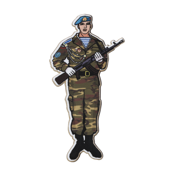 Магнит деревянный ВДВшник в берете