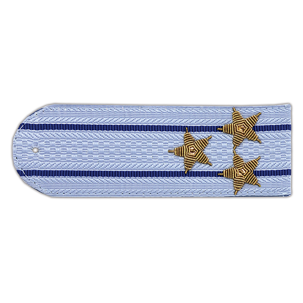 Погоны Юстиция нов/обр без канта серо-голуб. вышит. канителью (полковник)