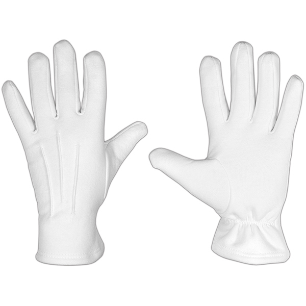 Перчатки парадные х/б белые (байка)