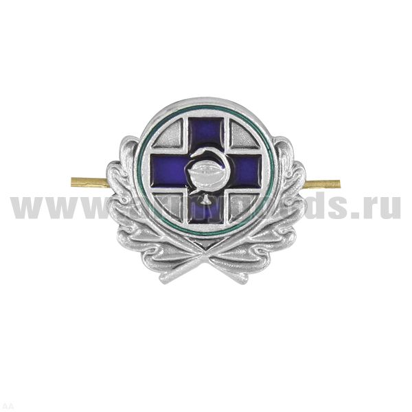 Эмбл. петл. мет. ГВС серебр. с эмалью