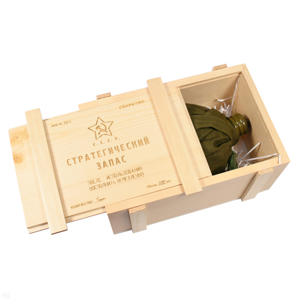 Набор Стратегический запас (пенал из сосны, фляга армейская с чехлом)