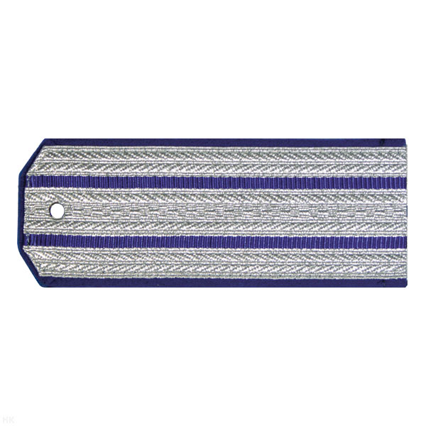 Погоны казачьи серебристые с вас. кантом с 2 вас. просв. (оренбургское казачество) р-р 55х140 мм