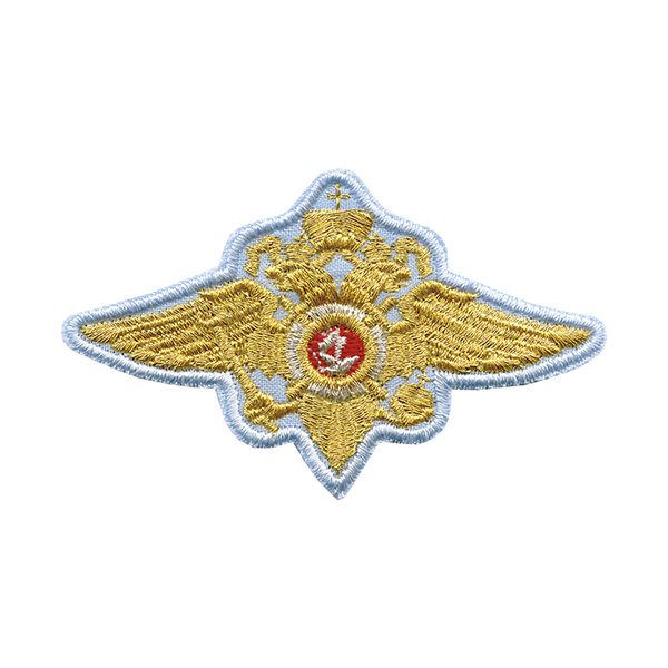 Нашивка вышит. нагрудная Орел МВД (70х40 мм) бледно-голубой