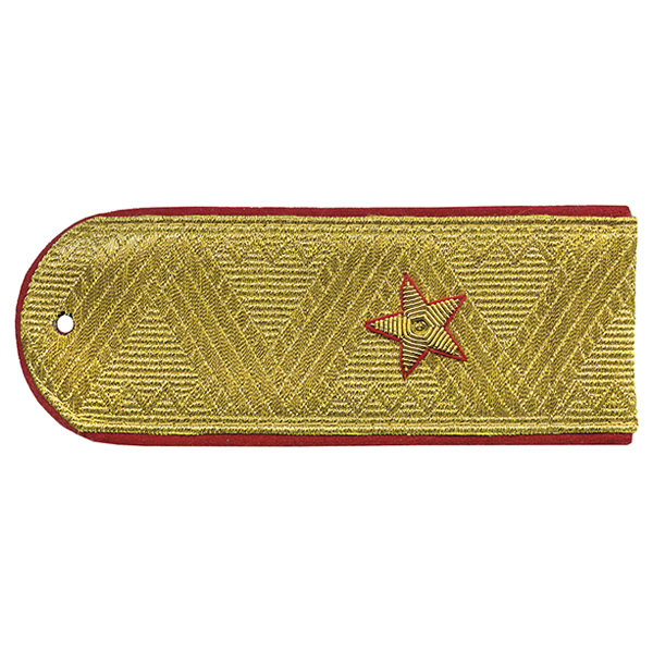 Погоны Полиции (ОВД) генерал-майор (парадные) золотые с красн. кантом