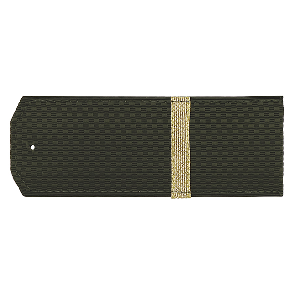 Погоны оливк. с нашитым металлиз. текстильным галуном (ефрейтор) на пластике