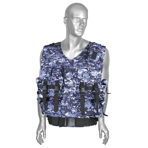 Жилет разгрузочный тактический ОМОН "синяя цифра" (Росгвардия) (ткань "rip-stop")