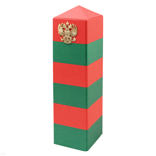 Футляр подарочный Пограничный столб с орлом РФ (высота 33,5 см)