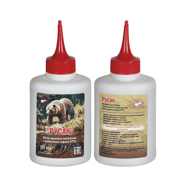 Масло нейтральное ружейное "РУСАК" с добавлением тефлона (120 мл)