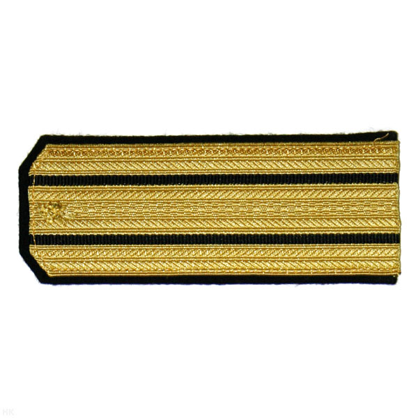Погоны парад. зол. шелк. 2 черн. пр.