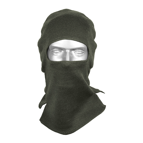 Маска вязаная п/ш (прорезь для глаз, без рта) оливковая