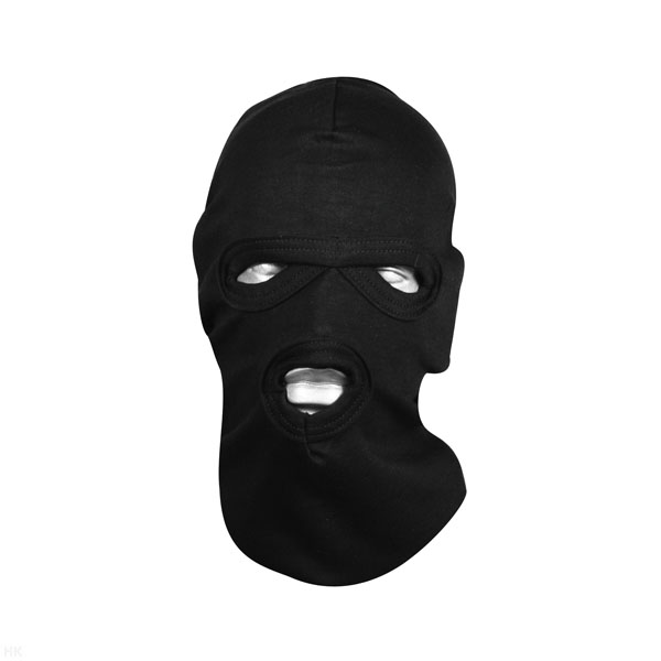 Маска х/б (отверстия для глаз и рта) черная (интерлок)