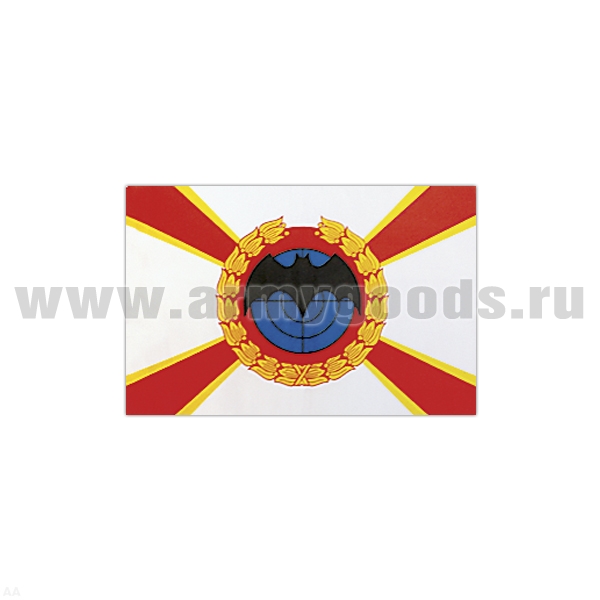 Флаг Военной разведки РФ (летучая мышь, белый фон) (90х180 см)