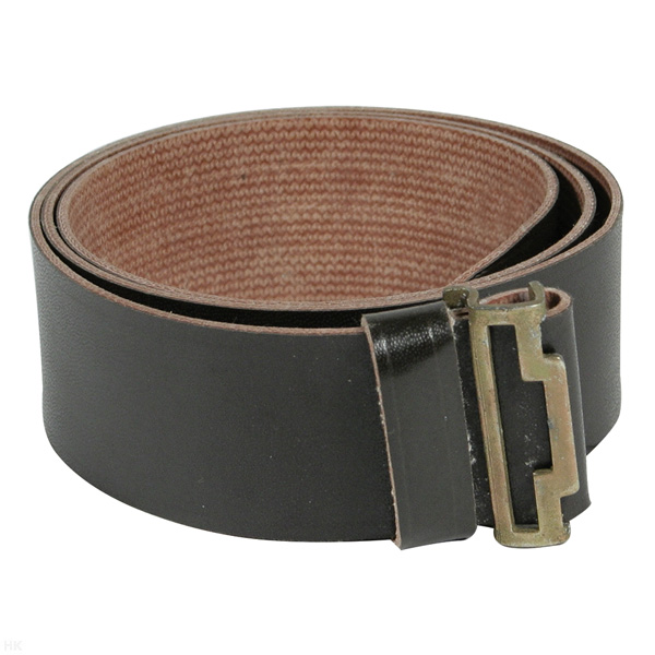 Ремень солд. кожзам. корич. без бляхи