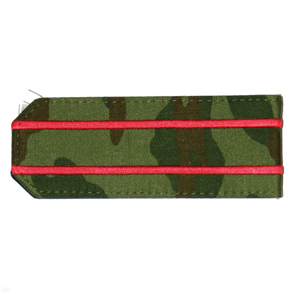 Погоны из рубаш. ткани кмф зел. с 2 вышит. красн. просв.