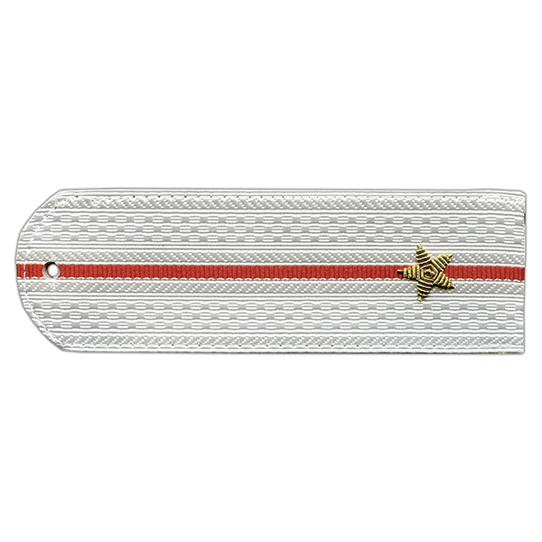 Погоны Полиция нов/обр без канта белые вышит. канителью (мл. лейтенант)