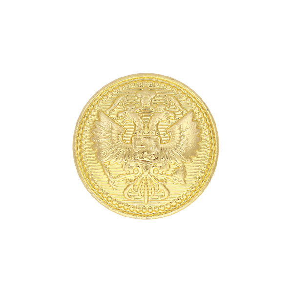 Пуговица 20 мм мет. Таможня зол.