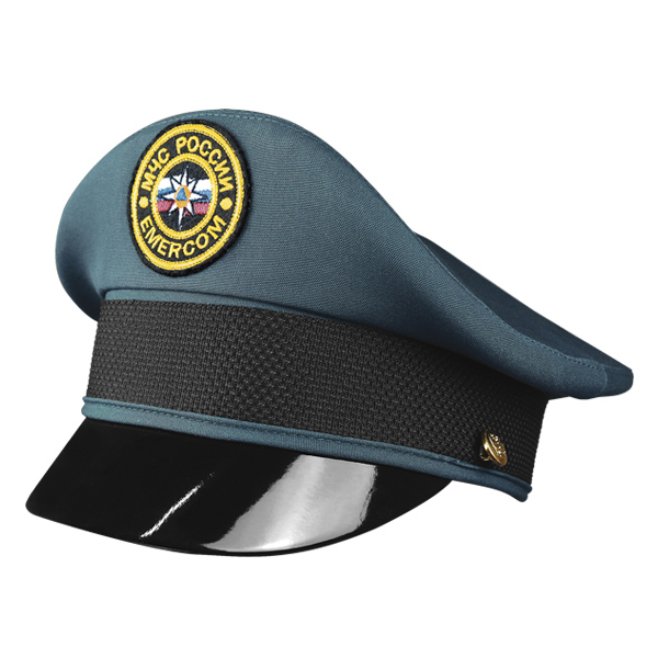 Фуражка простая МЧС "морская волна" (ткань "Патруль") с вышит. эмблемой