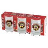 Стопки стеклянные (3x50 мл) с накладками Полиция Охрана общественного порядка