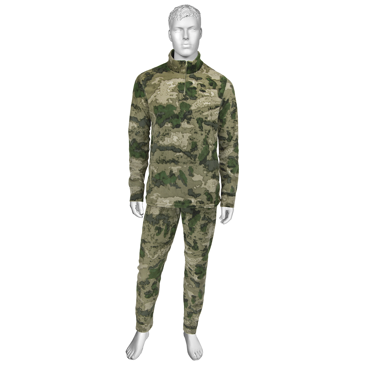 Термобелье флисовое "мох" (A-TACS FG) (фуфайка и кальсоны; 100% ПП) (С-1195) р-ры с 62