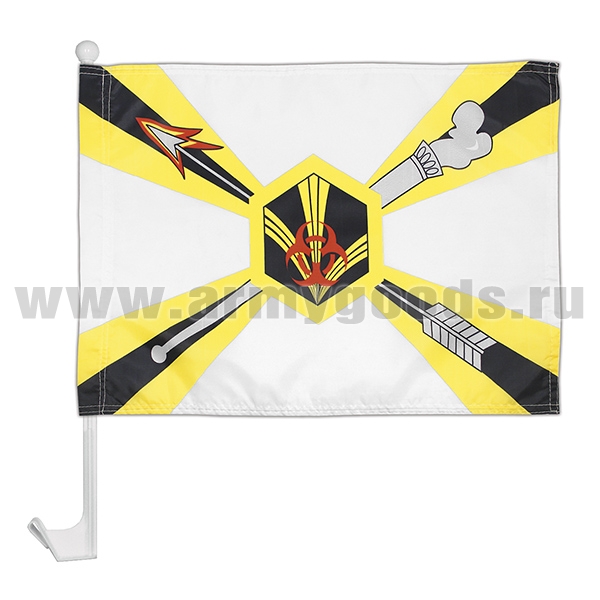 Флажок на автомобильном флагштоке РХБЗ РФ