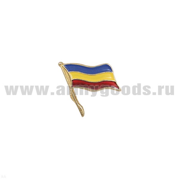 Значок мет. Флажок Донского казачества (с древком) на пимсе