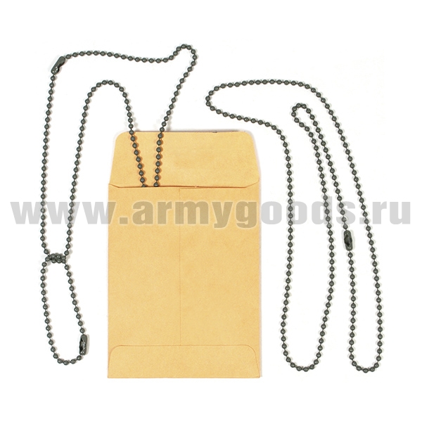 Цепочка для жетонов НАТО США (серо-оливков./ foliage green) в инд. упаковке