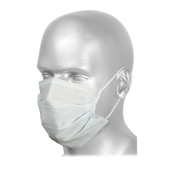 Маска одноразовая трехслойная, на резинке,с фиксатором, размер "Стандарт"