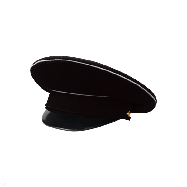 Фуражка простая ВМФ черная с белым кантом