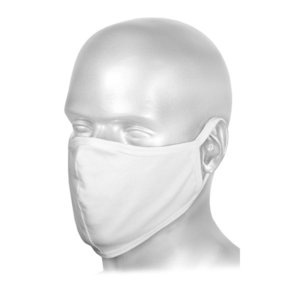 Маска трикотажная двухслойная (с карманом) белая